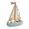 סירת מפרש מעץ-Tender Leaf Toys
